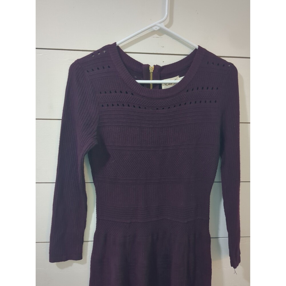 Eliza j.  gold zip close rayon blend sweater dress small